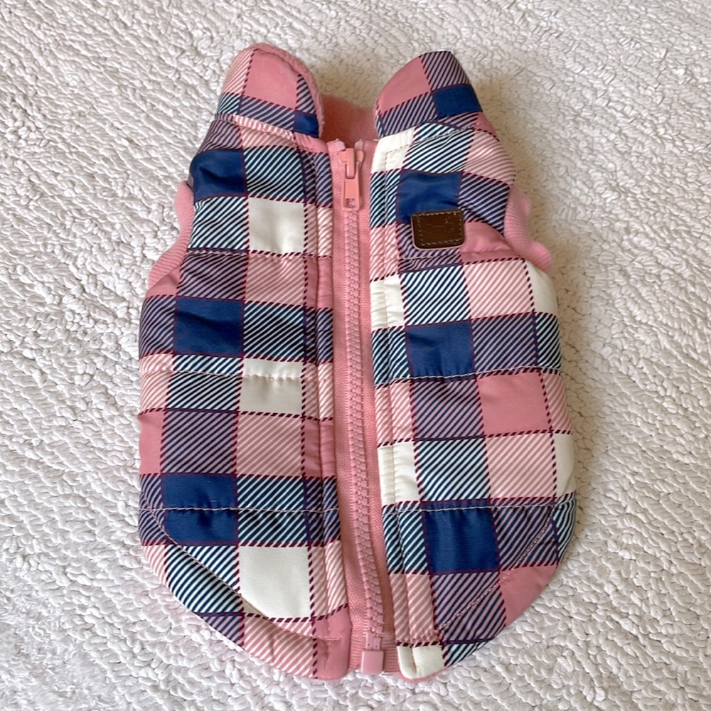 💙 Pup Crew Coat Pink and Blue with Fleece